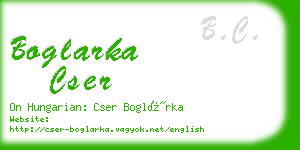 boglarka cser business card